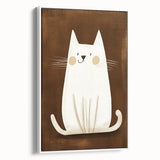 Nursery Wall Art – Adorable Minimalist Cat Print for Kids' Rooms