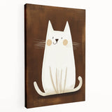 Nursery Wall Art – Adorable Minimalist Cat Print for Kids' Rooms