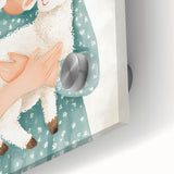 Loving Girl & Lamb Nursery Wall Art - Baby Room & Kids Decor