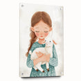 Loving Girl & Lamb Nursery Wall Art - Baby Room & Kids Decor