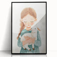 Loving Girl & Lamb Nursery Wall Art - Baby Room & Kids Decor