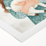 Loving Girl & Lamb Nursery Wall Art - Baby Room & Kids Decor