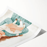 Loving Girl & Lamb Nursery Wall Art - Baby Room & Kids Decor