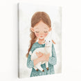 Loving Girl & Lamb Nursery Wall Art - Baby Room & Kids Decor