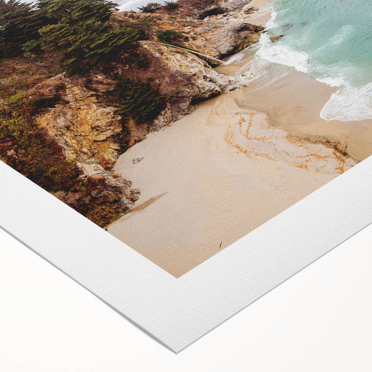 Art deco poster featuring a stylized summer scene on rolled canvas, suitable for dining room or bathroom wall art.