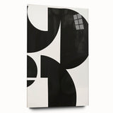 Black & White Wall Art – Modern Geometric Dining Room Print