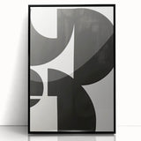 Black & White Wall Art – Modern Geometric Dining Room Print