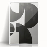 Black & White Wall Art – Modern Geometric Dining Room Print