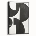 Black & White Wall Art – Modern Geometric Dining Room Print