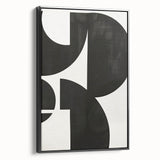 Black & White Wall Art – Modern Geometric Dining Room Print