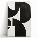 Black & White Wall Art – Modern Geometric Dining Room Print