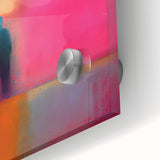 Abstract Silhouettes - Vibrant Pink & Orange Living Room Wall Art