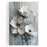 Abstract floral wall art on stretched canvas, showcasing vibrant colors and intricate patterns, perfect for modern home decor and artistic expression.