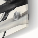 Modern Abstract Wall Art – Flowing Black, White, and Gray Lines