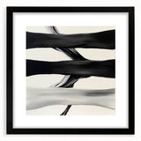 Modern Abstract Wall Art – Flowing Black, White, and Gray Lines
