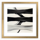 Modern Abstract Wall Art – Flowing Black, White, and Gray Lines