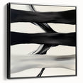 Modern Abstract Wall Art – Flowing Black, White, and Gray Lines