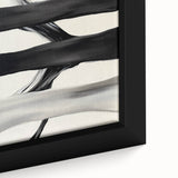 Modern Abstract Wall Art – Flowing Black, White, and Gray Lines