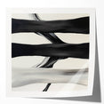 Modern Abstract Wall Art – Flowing Black, White, and Gray Lines