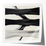 Modern Abstract Wall Art – Flowing Black, White, and Gray Lines