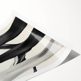 Modern Abstract Wall Art – Flowing Black, White, and Gray Lines