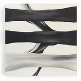 Modern Abstract Wall Art – Flowing Black, White, and Gray Lines