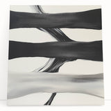 Modern Abstract Wall Art – Flowing Black, White, and Gray Lines