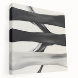 Modern Abstract Wall Art – Flowing Black, White, and Gray Lines