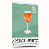 Large abstract wall art on acrylic glass featuring assorted food and drink motifs in bright colors.