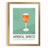 Abstract art print featuring swirling patterns in gold and black, framed with a gold mat, suitable for dining room decor.