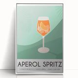 Art deco poster of assorted fruits in vibrant colors, framed in white acrylic, ideal for modern kitchen decor.