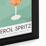 Extra large black wall art featuring a colorful, textured depiction of various foods and drinks on a framed canvas.