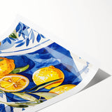 Extra large wall art featuring line art flowers in black on a white background, rolled print format.