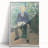 Impressionism Wall Art - Portrait of George Moore in Garden - Manet Art Print