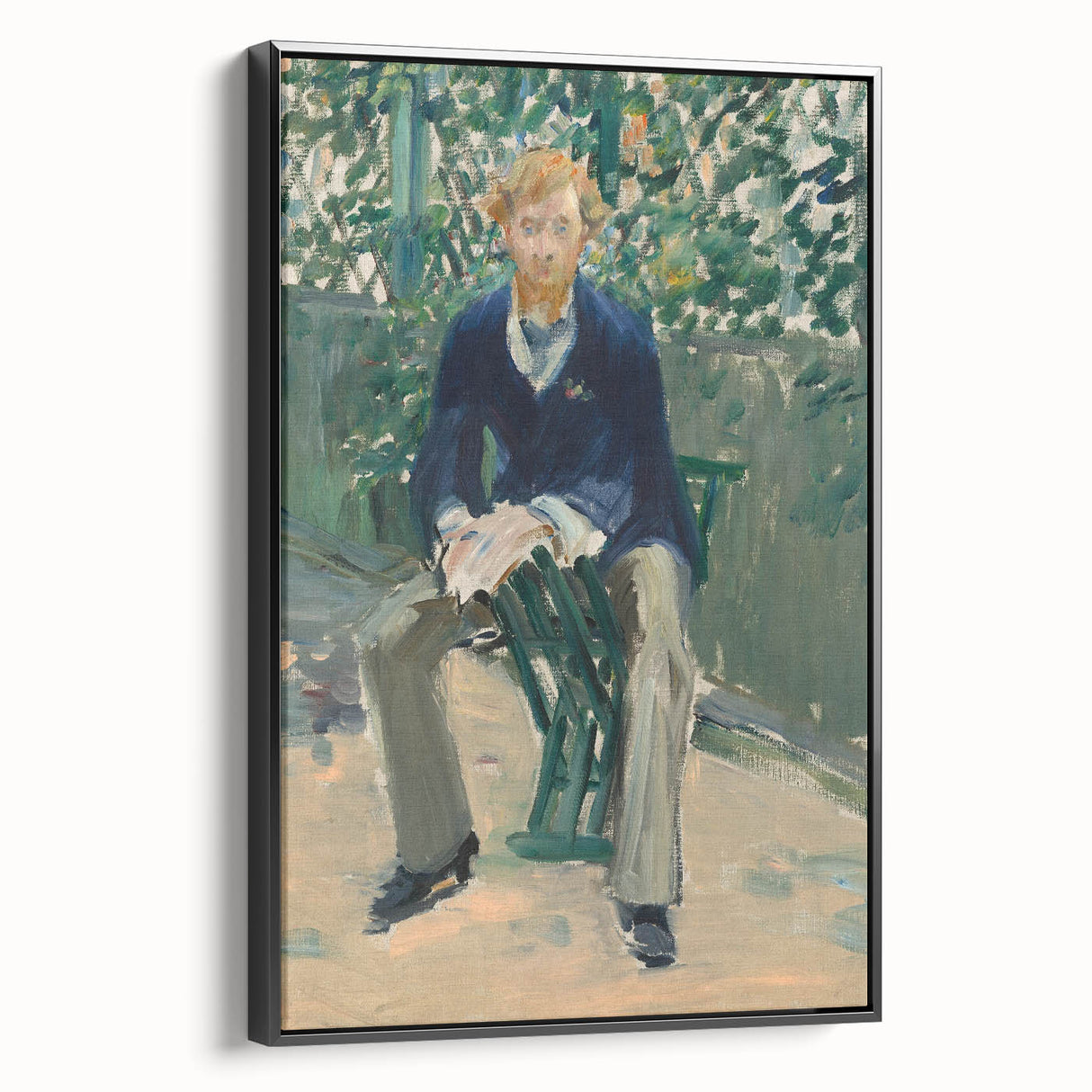 Impressionism Wall Art - Portrait of George Moore in Garden - Manet Art Print