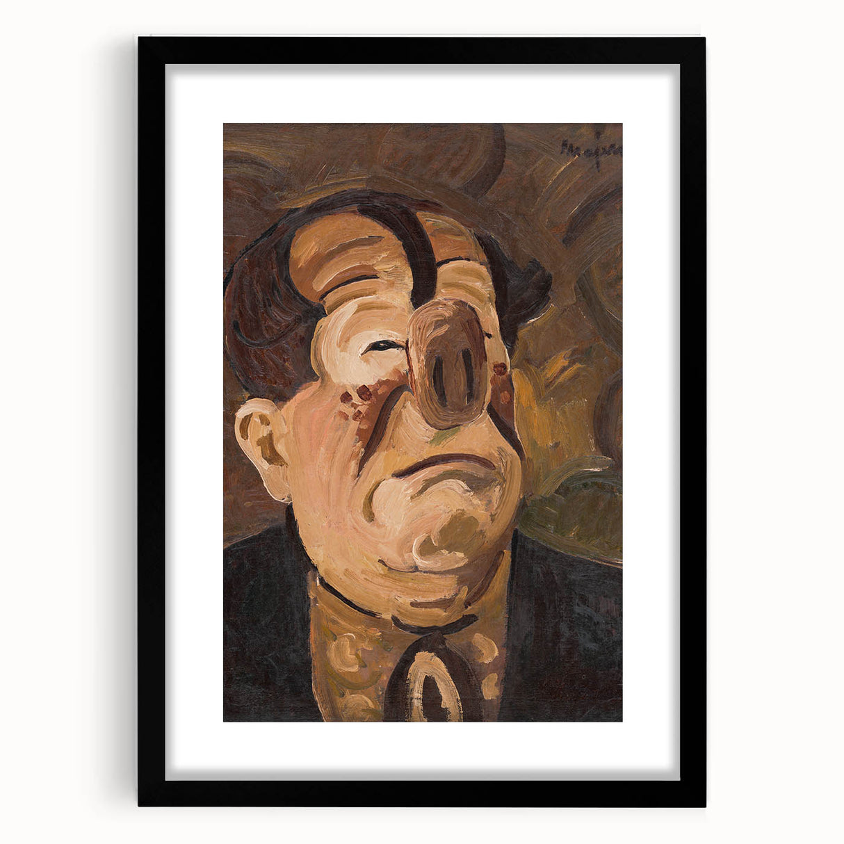 Expressive Clown Portrait - Modern Wall Art with Bold, Emotional Style