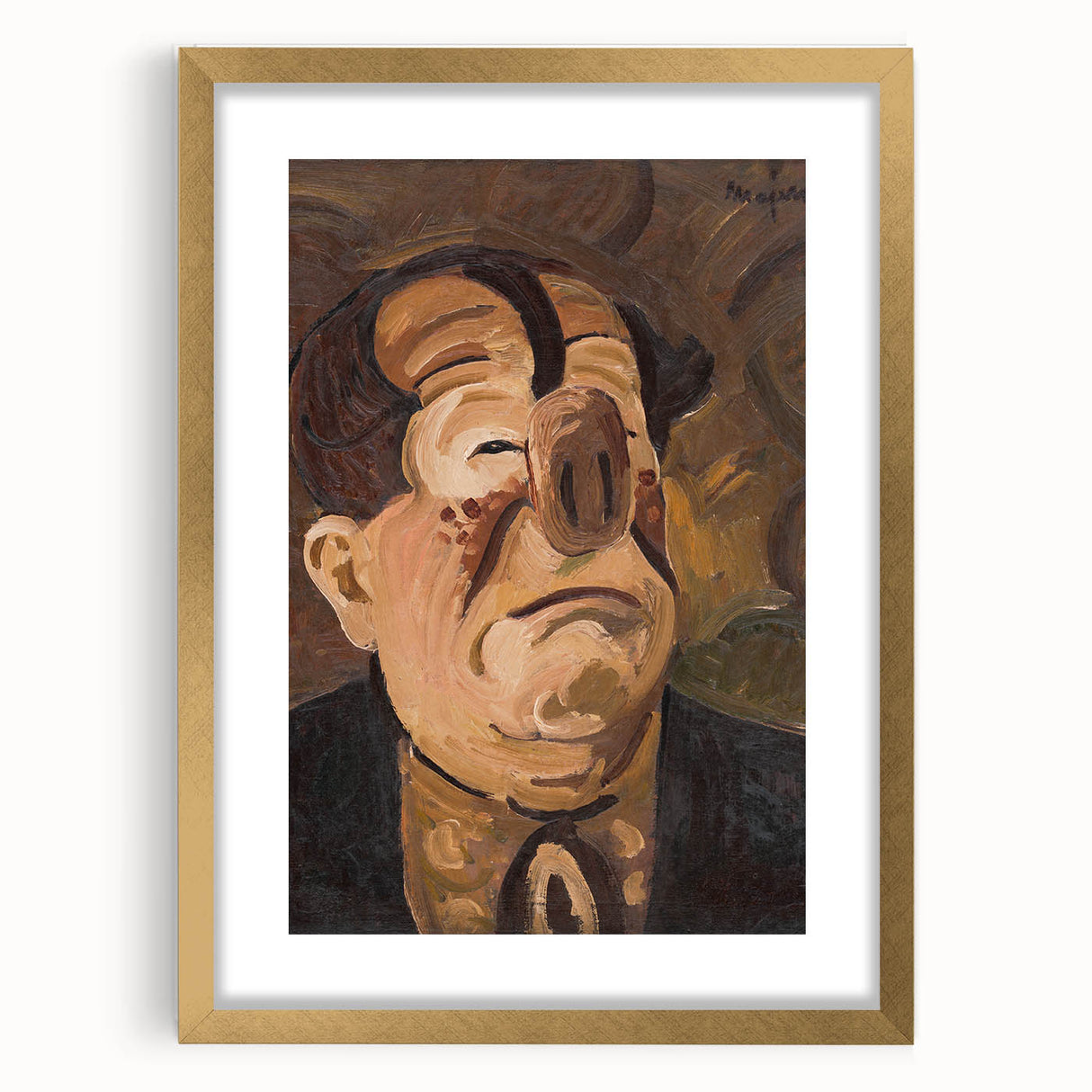 Expressive Clown Portrait - Modern Wall Art with Bold, Emotional Style