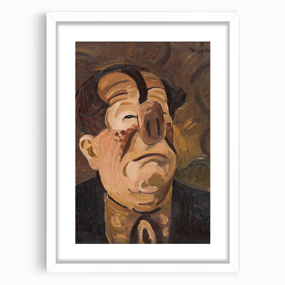 Expressive Clown Portrait - Modern Wall Art with Bold, Emotional Style