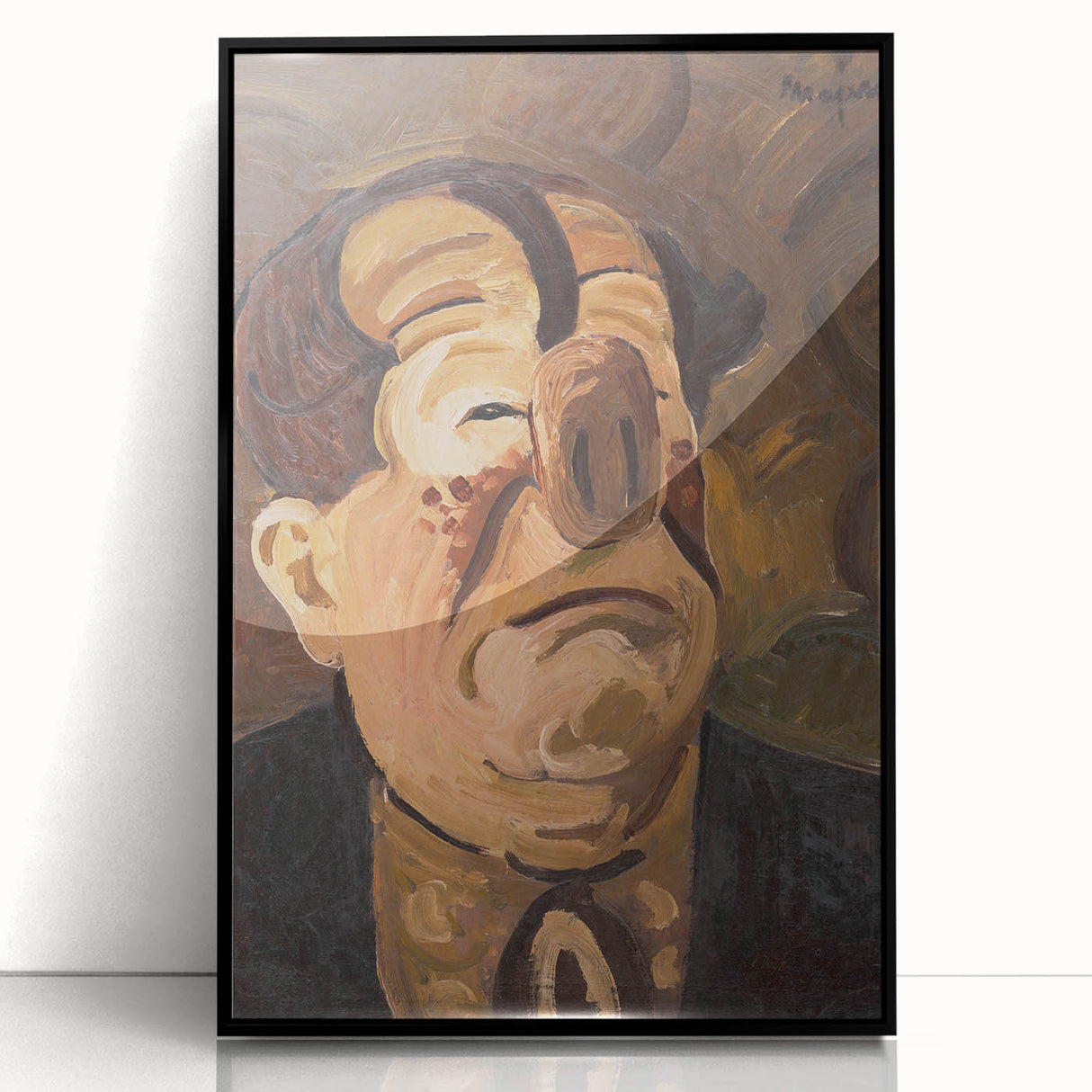 Expressive Clown Portrait - Modern Wall Art with Bold, Emotional Style
