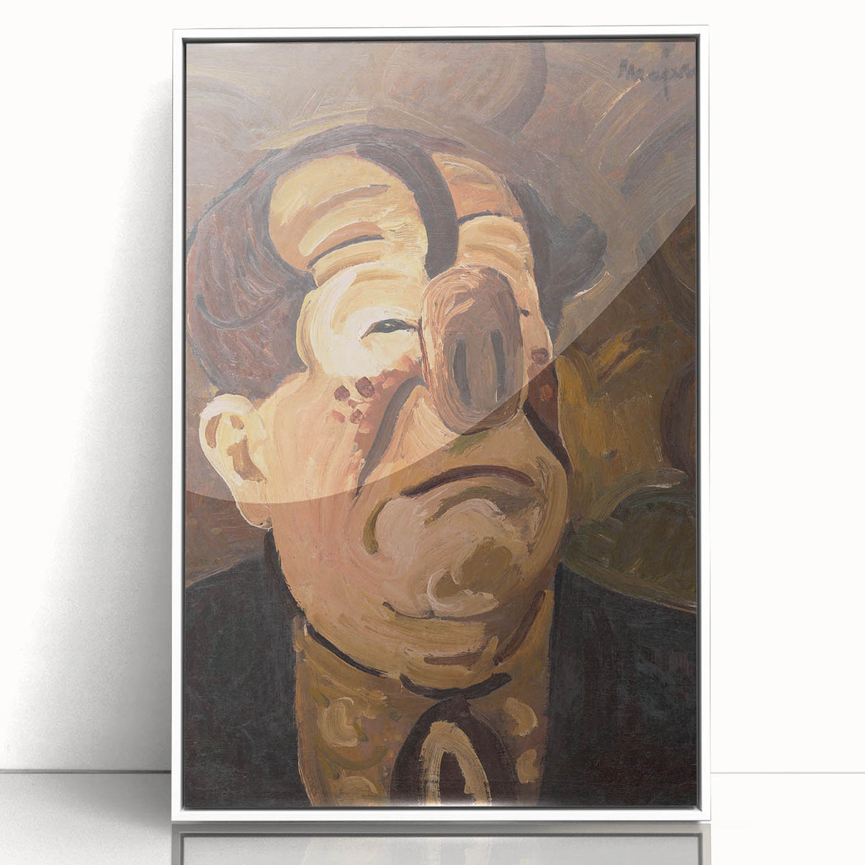 Expressive Clown Portrait - Modern Wall Art with Bold, Emotional Style