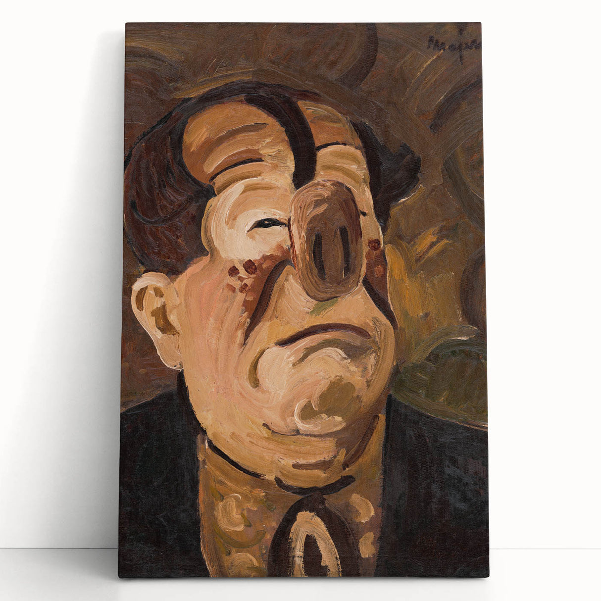 Expressive Clown Portrait - Modern Wall Art with Bold, Emotional Style