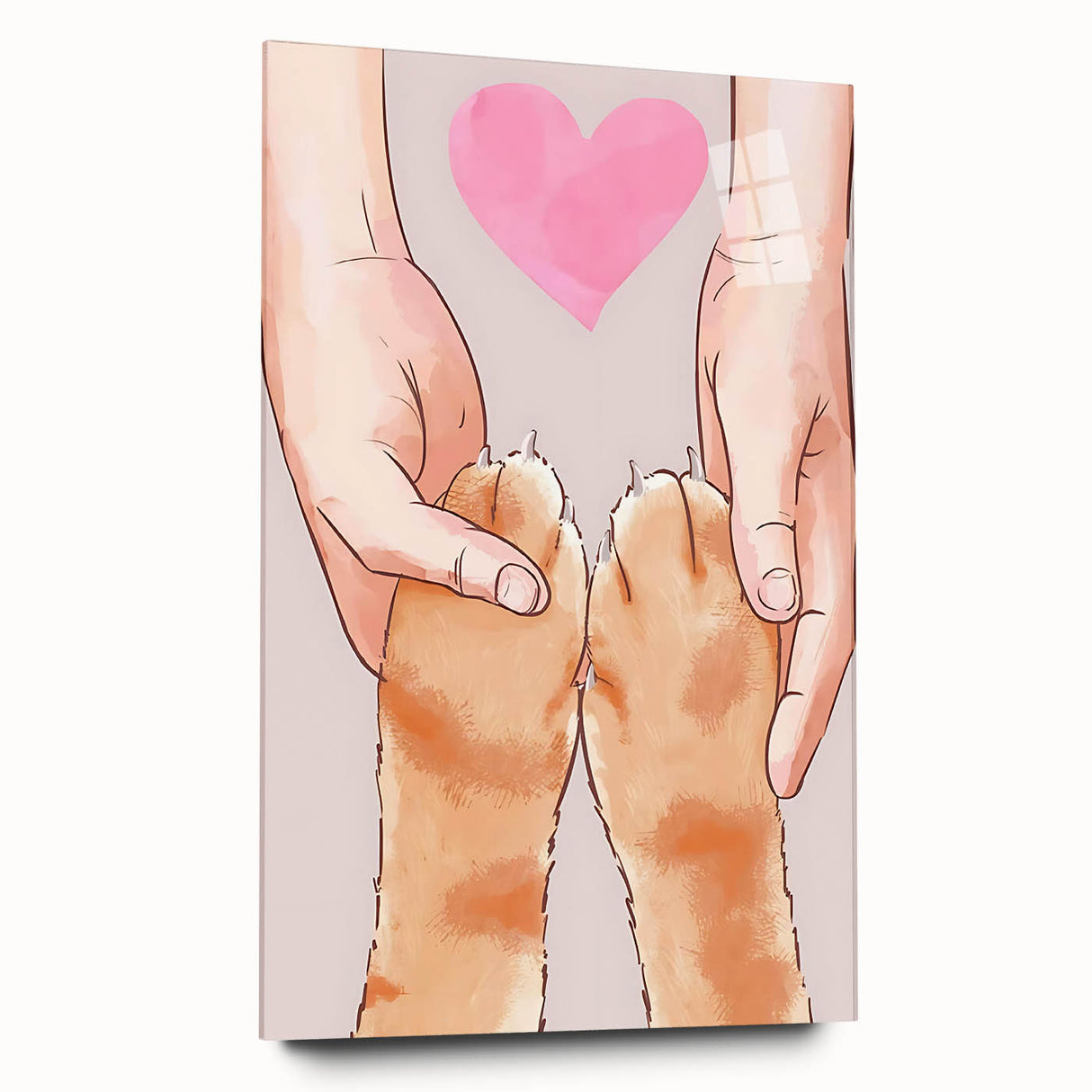 Kids Room Art Prints – Heartwarming Pet Love Illustration Wall Art