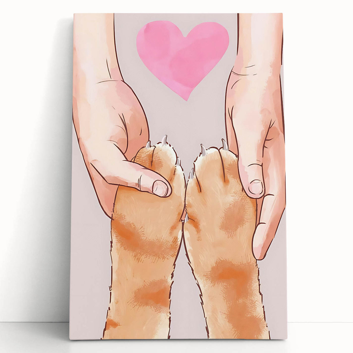 Kids Room Art Prints – Heartwarming Pet Love Illustration Wall Art