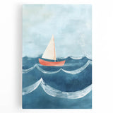 Sailboat Nursery Wall Art - Baby Room & Kids Room Decor