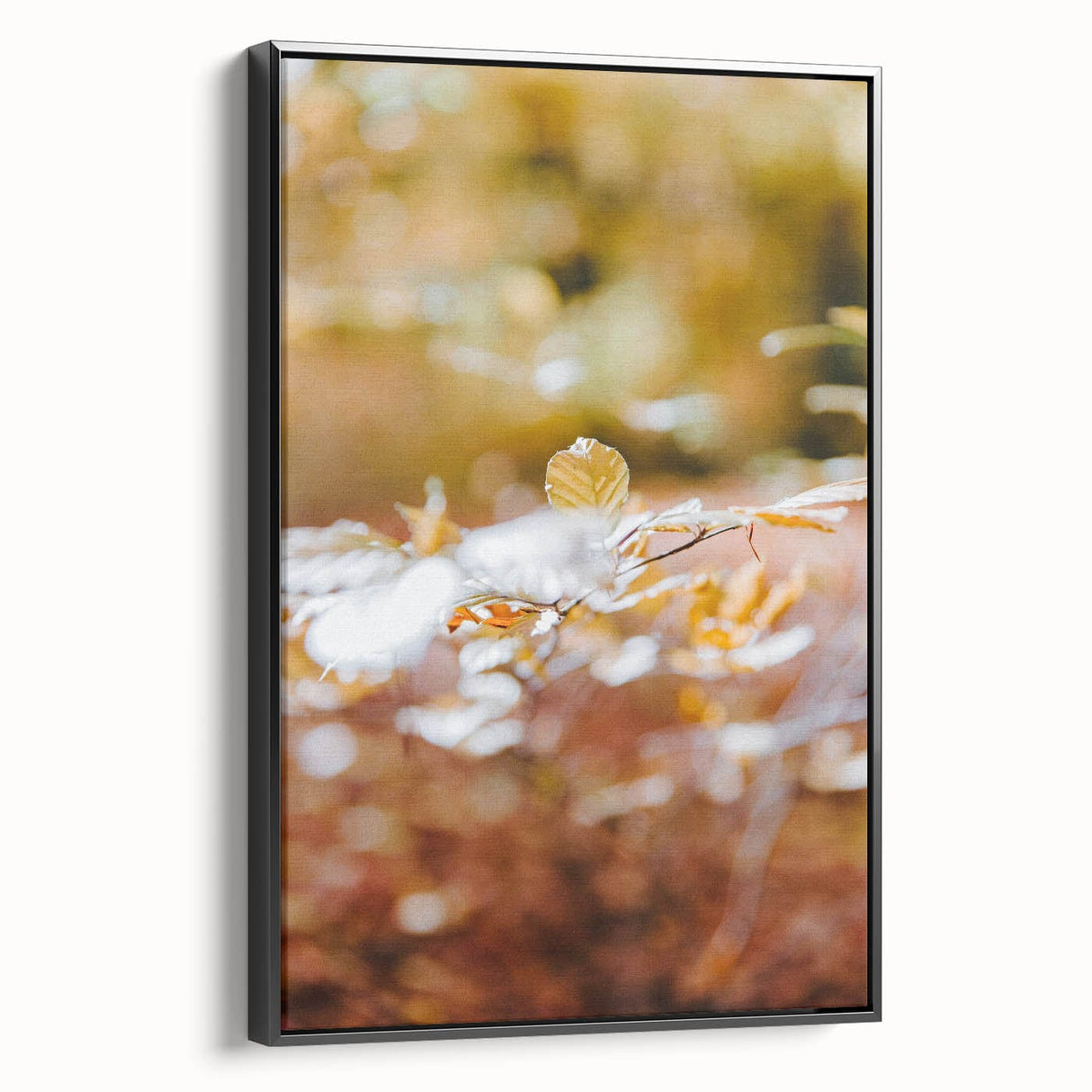 Black and white framed canvas depicting a vintage landscape scene, ideal for bedroom wall decor.