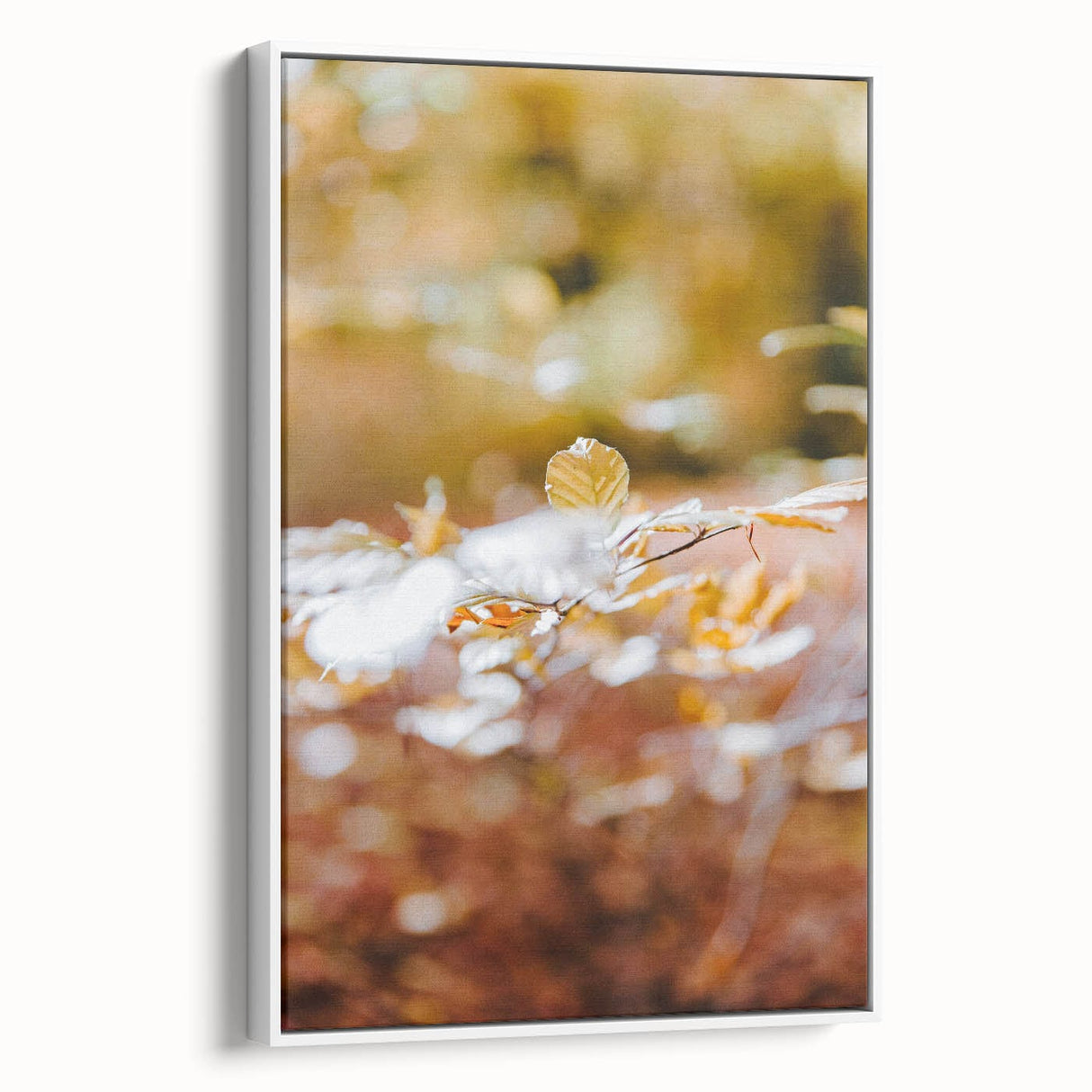 Vintage poster art of a colorful autumn scene on extra large framed canvas, ideal for living room decor.