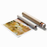 Extra large rolled print featuring a floral design in autumn hues, suitable for classy bathroom or large living room decor.