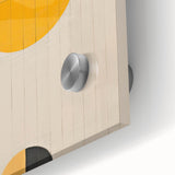 Geometric Yellow Wall Art – Modern Minimalist Dining Print