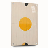 Geometric Yellow Wall Art – Modern Minimalist Dining Print