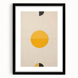 Geometric Yellow Wall Art – Modern Minimalist Dining Print